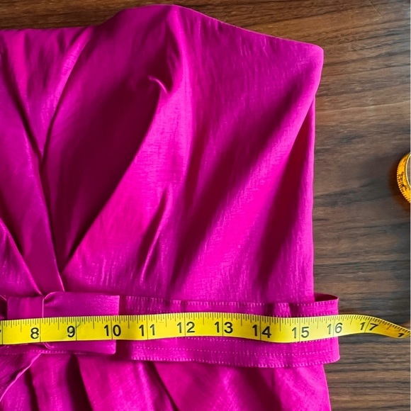 Cache fushia pink strapless dress size M/L - Picture 13 of 15